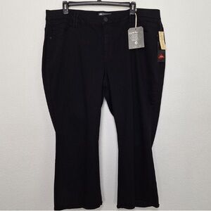 Democracy “NEW” Black Ab Technology Streetwear Cropped Denim Jeans Size 24W